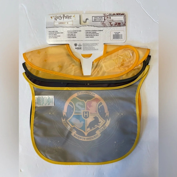 Harry Potter Hufflepuff Superbib Set Of 3 Bibs NWT - Picture 2 of 5